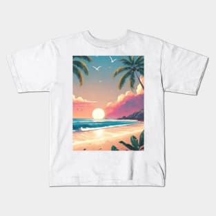 Beach, Tropical ocean Kids T-Shirt